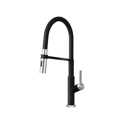 Vòi rửa chén thân mềm Konox Tema Black